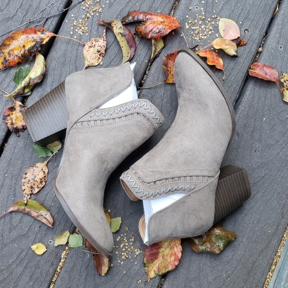 Taupe Suede Fall Boots